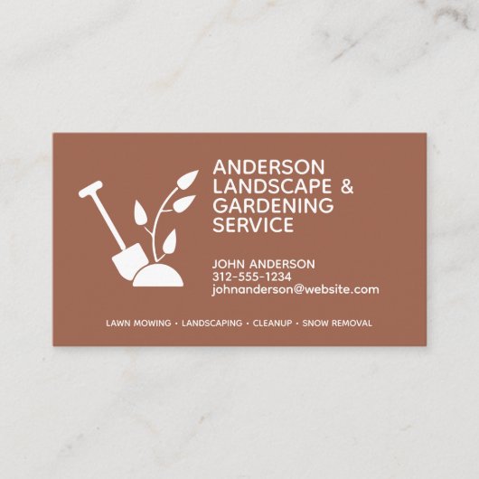 Professionele moderne landschapsarchitectuur en ga visitekaartje (Voorkant)