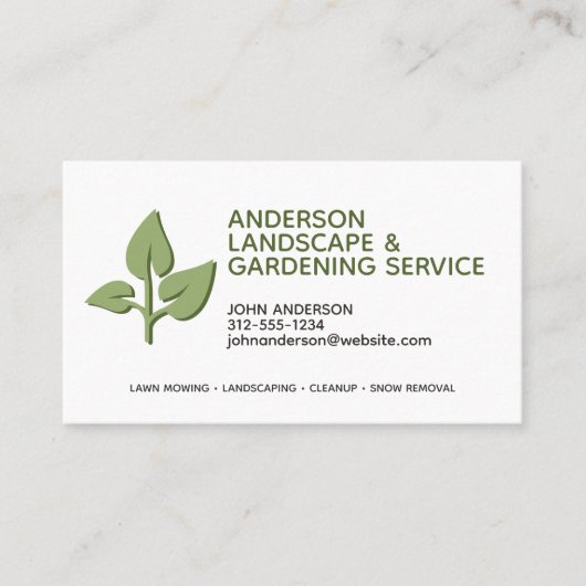 Professionele moderne landschapsarchitectuur en ga visitekaartje (Voorkant)