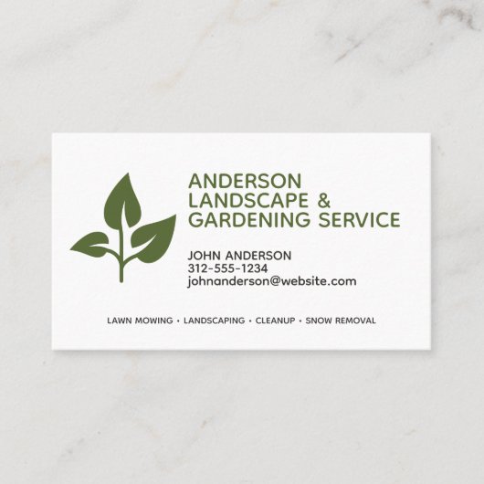 Professionele moderne landschapsarchitectuur en ga visitekaartje (Voorkant)