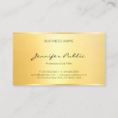 Professionele, moderne legant Faux Gold-minimalist Visitekaartje (Achterkant)