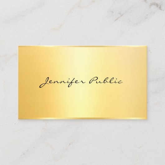Professionele, moderne legant Faux Gold-minimalist Visitekaartje (Voorkant)