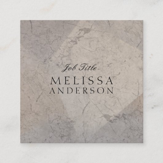 Professionele moderne legant marmer vierkante visitekaartje (Voorkant)