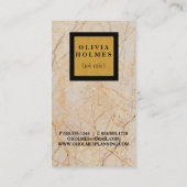 Professionele moderne legant marmer visitekaartje (Achterkant)