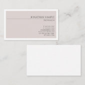 Professionele moderne legant-minimalistische speel visitekaartje (Voorkant / Achterkant)