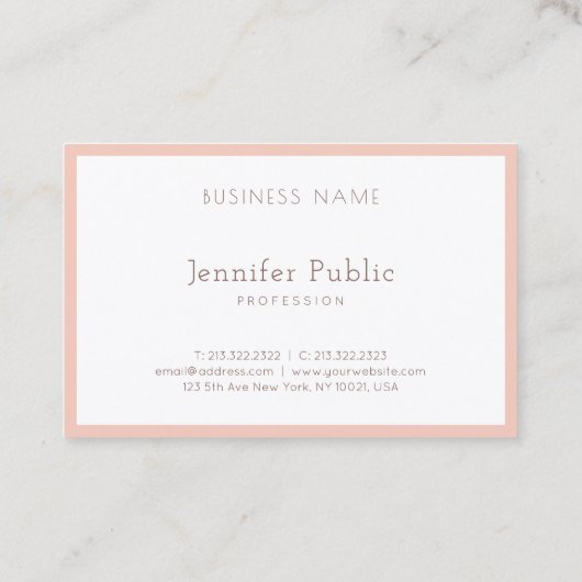 Professionele moderne legante minimalistische popu visitekaartje (Achterkant)