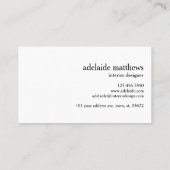 Professionele moderne linnen look monogram Initiaa Visitekaartje (Achterkant)