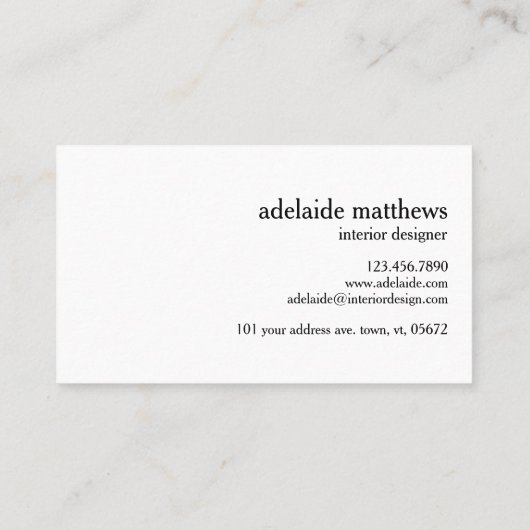 Professionele moderne linnen look monogram Initiaa Visitekaartje (Achterkant)