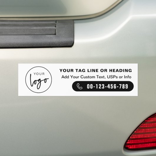 Professionele moderne Logo bedrijfswagen Bumpersticker (Op auto)
