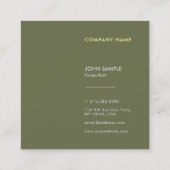Professionele Moderne Luxe Premium Zijde Trendy Vierkante Visitekaartje (Achterkant)
