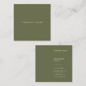 Professionele Moderne Luxe Premium Zijde Trendy Vierkante Visitekaartje (Voorkant / Achterkant)