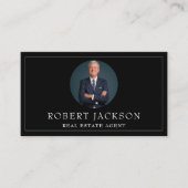 Professionele moderne makelaar onroerend goed luxe visitekaartje (Voorkant)