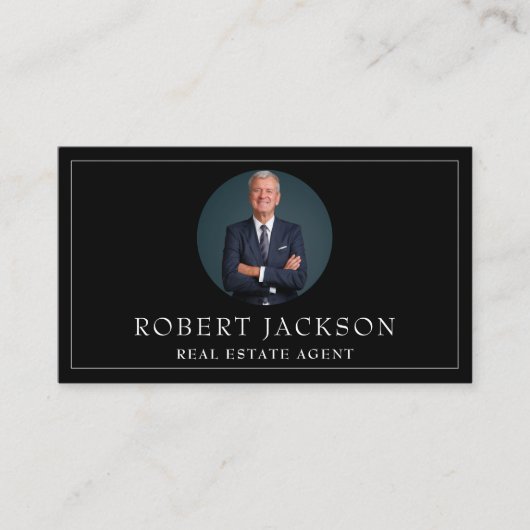 Professionele moderne makelaar onroerend goed luxe visitekaartje (Voorkant)