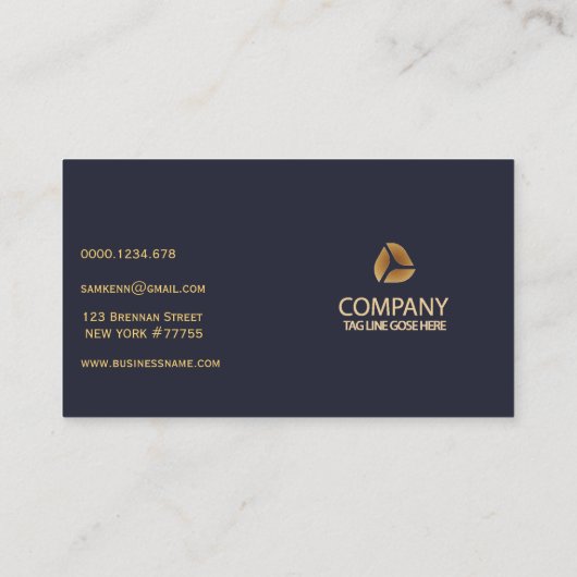 Professionele moderne marine en Sinaasappel Visitekaartje (Achterkant)