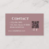 Professionele moderne Mauve roze bloem stijlvol Visitekaartje (Achterkant)