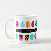 Professionele Moderne Meisje Roze Blauwgroen Nail  Koffiemok (Links)