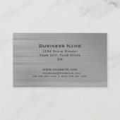 Professionele Moderne Metaal Zilver en Zwart Visitekaartje (Achterkant)