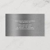 Professionele moderne metalen geborsteld grijs visitekaartje (Achterkant)