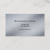 Professionele, moderne, metalen zilvercomputer visitekaartje (Achterkant)