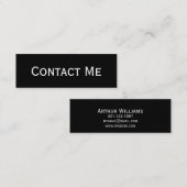 Professionele moderne mini-zwarte contactkaart contactkaartje (Voorkant / Achterkant)