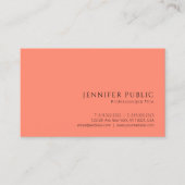 Professionele moderne minimaal elegante Apricose k Visitekaartje (Voorkant)