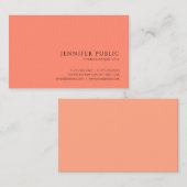 Professionele moderne minimaal elegante Apricose k Visitekaartje (Voorkant / Achterkant)