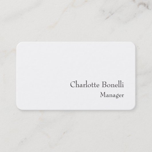 Professionele, moderne, minimale creatie visitekaartje (Voorkant)