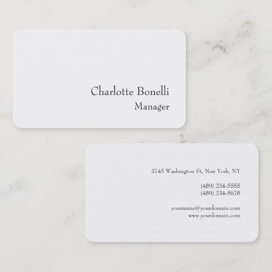 Professionele, moderne, minimale creatie visitekaartje (Voorkant / Achterkant)