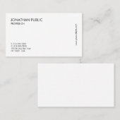 Professionele, moderne, minimale, elegante witte r visitekaartje (Voorkant / Achterkant)