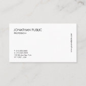 Professionele, moderne, minimale, elegante witte r visitekaartje (Voorkant)