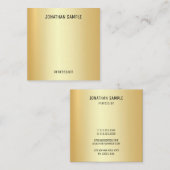 Professionele, moderne, minimale Faux Gold-Sjabloo Vierkante Visitekaartje (Voorkant / Achterkant)