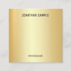Professionele, moderne, minimale Faux Gold-Sjabloo Vierkante Visitekaartje
