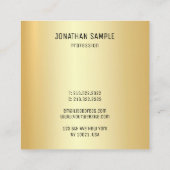Professionele, moderne, minimale Faux Gold-Sjabloo Vierkante Visitekaartje (Achterkant)