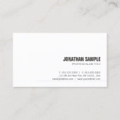Professionele, moderne, minimale legant Fine Visitekaartje (Achterkant)