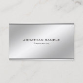 Professionele, moderne, minimale legant Silver Visitekaartje (Voorkant)