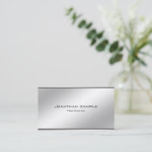 Professionele, moderne, minimale legant Silver Visitekaartje (Staand voorkant)