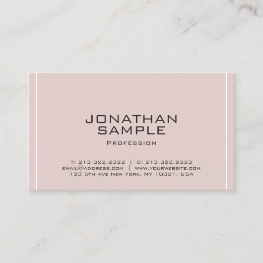 Professionele, moderne, minimale legant visitekaartje (Voorkant)