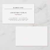 Professionele, moderne, minimale legant visitekaartje (Voorkant / Achterkant)