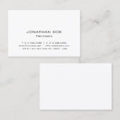 Professionele Moderne Minimale Sjabloon Elegant Visitekaartje (Voorkant / Achterkant)