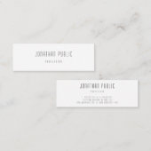 Professionele, moderne, minimale Sjabloon Mini Visitekaartje (Voorkant / Achterkant)