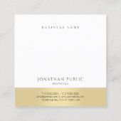 Professionele, moderne, minimale Sjabloon Vierkante Visitekaartje (Achterkant)