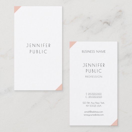 Professionele, moderne, minimale Sjabloon Visitekaartje (Voorkant / Achterkant)