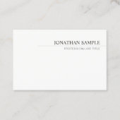 Professionele, moderne, minimale Sjabloon Visitekaartje (Voorkant)