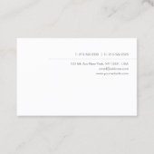 Professionele, moderne, minimale Sjabloon Visitekaartje (Achterkant)