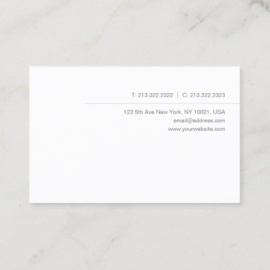 Professionele, moderne, minimale Sjabloon Visitekaartje (Achterkant)