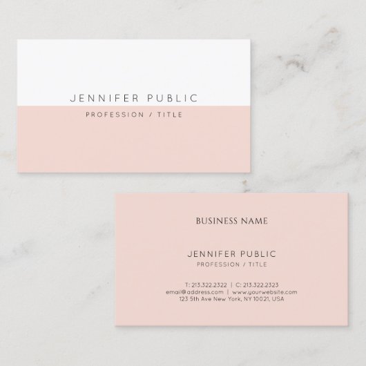 Professionele, moderne, minimale Sjabloon Visitekaartje (Voorkant / Achterkant)