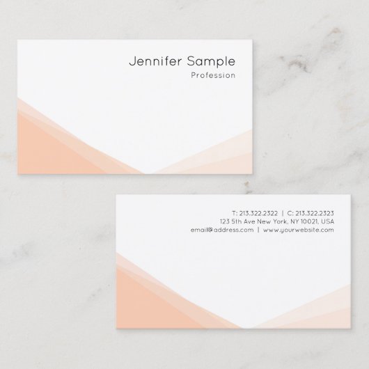 Professionele, moderne, minimale Sjabloon Visitekaartje (Voorkant / Achterkant)