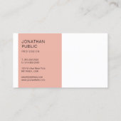 Professionele, moderne, minimale Sjabloon Visitekaartje (Achterkant)