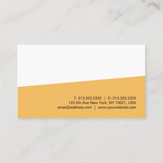 Professionele, moderne, minimale Sjabloon Visitekaartje (Achterkant)