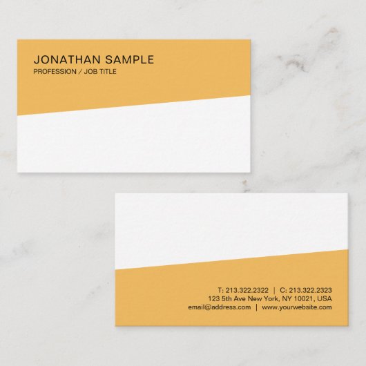 Professionele, moderne, minimale Sjabloon Visitekaartje (Voorkant / Achterkant)