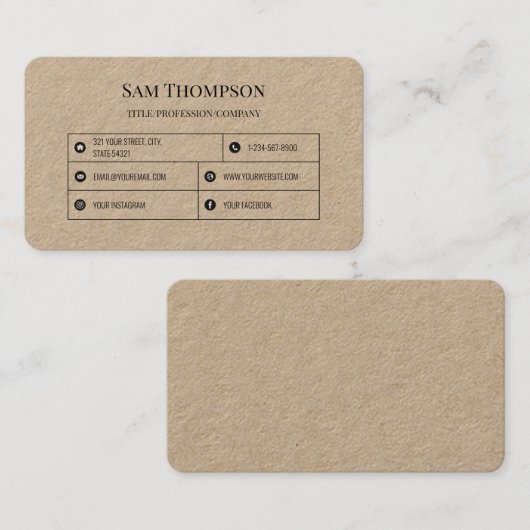 Professionele, moderne, minimale sociale media-pic visitekaartje (Voorkant / Achterkant)